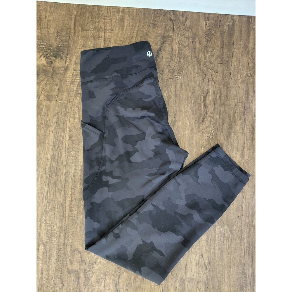 Lululemon Align HR Pant 25” Women Size 8 Heritage Camo Deep Coal